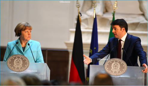 Incontro Angela Merkel - Matteo Renzi       ©Bedessi 